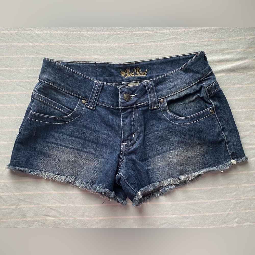 Low-rise Blue Jean Shorts
